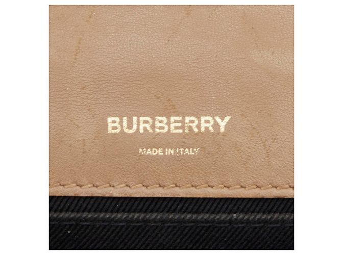 Borsa a tracolla matelassé con catena Burberry TB Small Laura Beige - vista 13