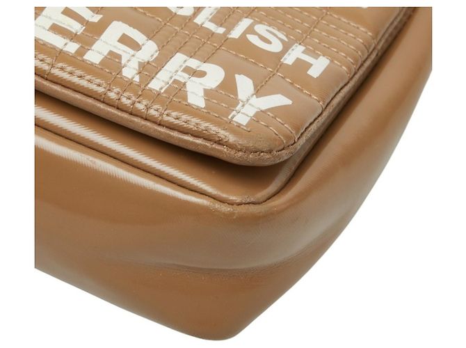 Borsa a tracolla matelassé con catena Burberry TB Small Laura Beige - vista 4