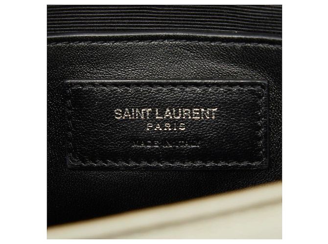 Autre Marque Borsa a tracolla Saint Laurent Cassandra Kate con logo YSL e catena Nero Bianco - vista 10
