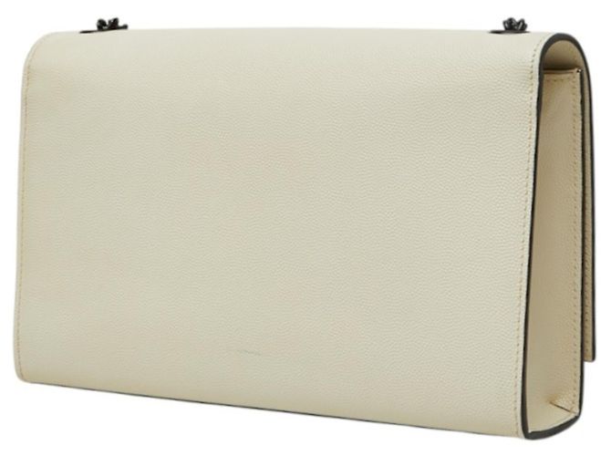 Autre Marque Borsa a tracolla Saint Laurent Cassandra Kate con logo YSL e catena Nero Bianco - vista 2