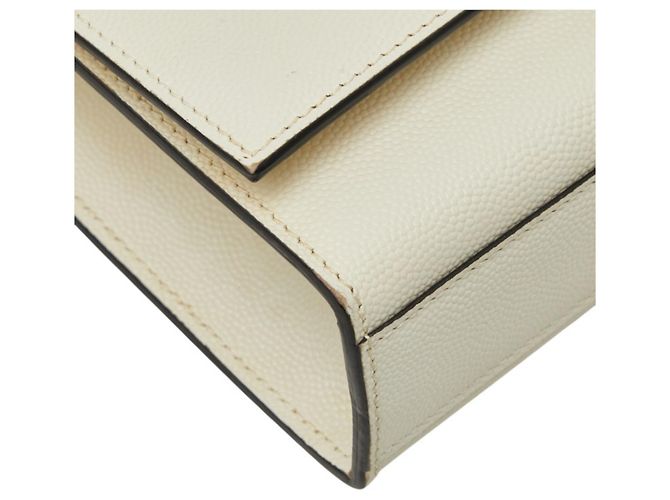 Autre Marque Borsa a tracolla Saint Laurent Cassandra Kate con logo YSL e catena Nero Bianco - vista 5