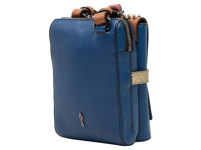 Borsa a tracolla Christian Louboutin Bench Reporter Marrone Blu - vista 2