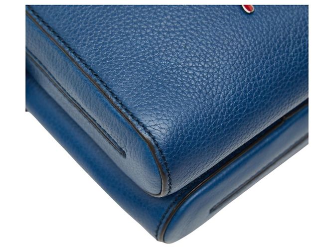 Borsa a tracolla Christian Louboutin Bench Reporter Marrone Blu - vista 8