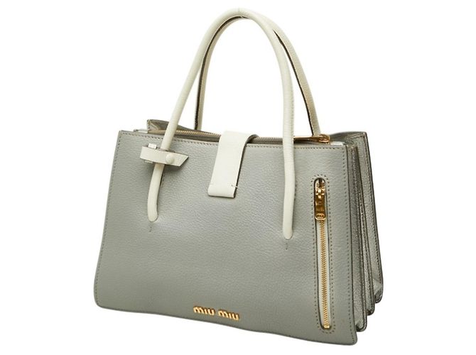 Borsa Miu Miu Madras in Gray e Ivory Marrone Crudo - vista 2