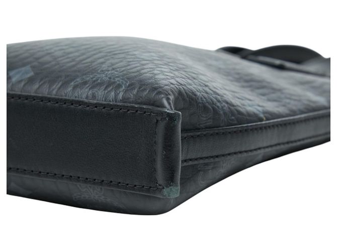 Borsa a tracolla MCM Visetos Logogram Mini Allen Nero - vista 4
