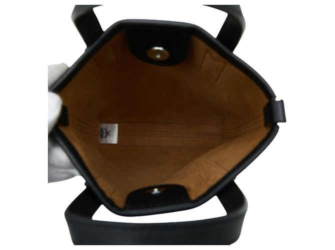 Borsa a tracolla MCM Visetos Logogram Mini Allen Nero - vista 6