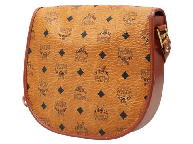 Borsa a tracolla MCM Visetos Logogram Marrone - vista 2