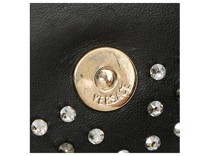 Borsa a tracolla con catena Versace Medusa Crystal Palazzo Evening Nero - vista 8