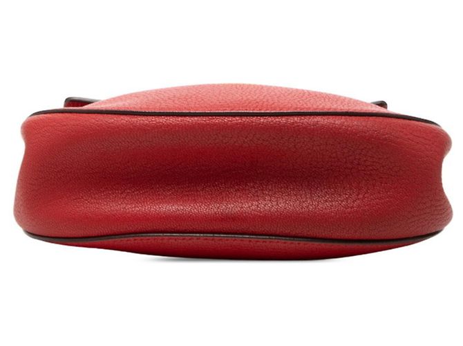 Bolsa de Ombro com Corrente Chloé Drew Vermelho Dourado - vista 3