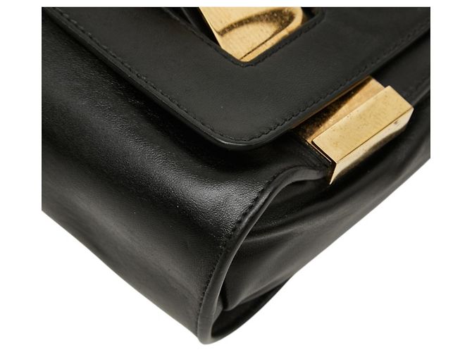 Bolso bandolera con cadena Chloé Chloe ELLE Negro Dorado - vista 4