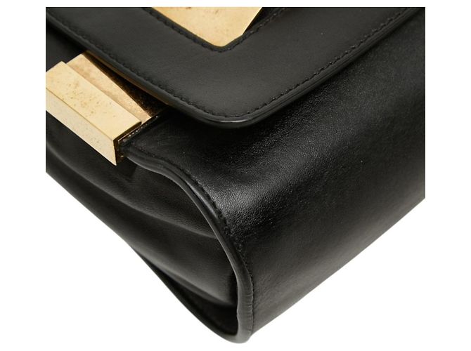 Bolso bandolera con cadena Chloé Chloe ELLE Negro Dorado - vista 5