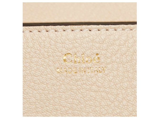 Chloé Chloe Drew Medium Chain Shoulder Bag Rosa Beige - vista 11
