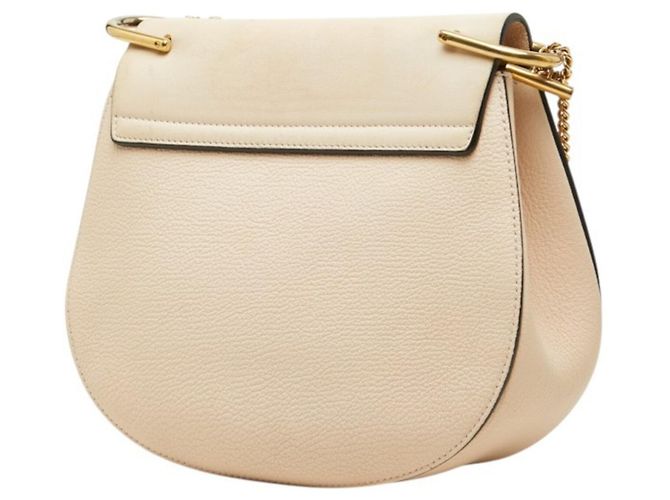 Chloé Chloe Drew Medium Chain Shoulder Bag Rosa Beige - vista 2