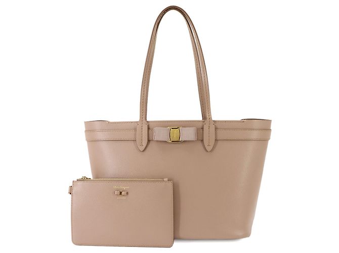 Borsa Tote Salvatore Ferragamo Vara Ribbon Rosa - vista 2