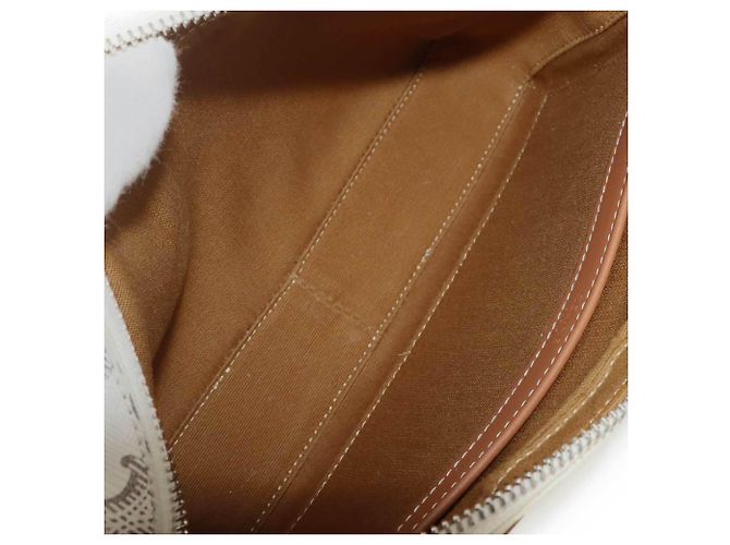 Céline Bolso de hombro Celine Triomphe Medium Castaño Blanco - vista 8
