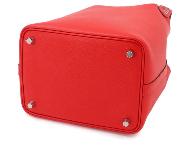 Autre Marque Borsa Piko Hermes Picotin Lock 18 PM Tressage Rosso - vista 4