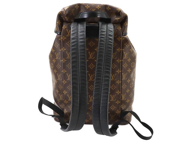 Mochila Louis Vuitton Monogram Macassar Zack Castaño Negro Monograma - vista 2
