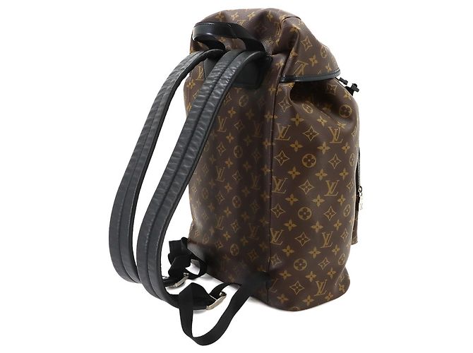 Mochila Louis Vuitton Monogram Macassar Zack Castaño Negro Monograma - vista 3