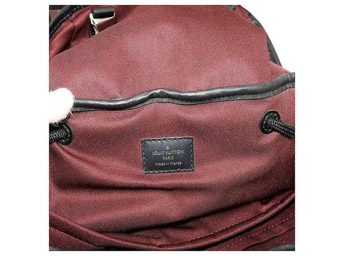 Mochila Louis Vuitton Monogram Macassar Zack Castaño Negro Monograma - vista 6