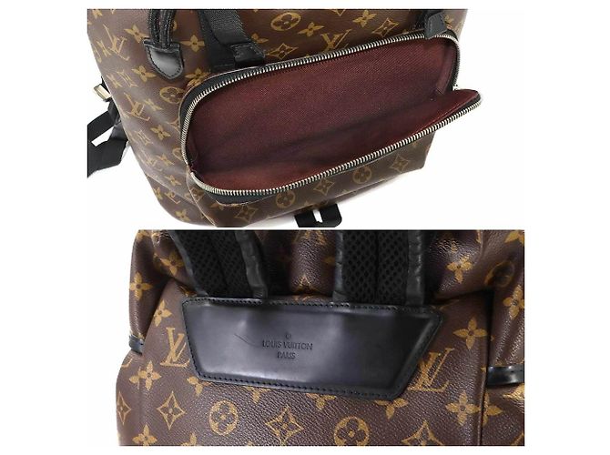 Mochila Louis Vuitton Monogram Macassar Zack Castaño Negro Monograma - vista 8