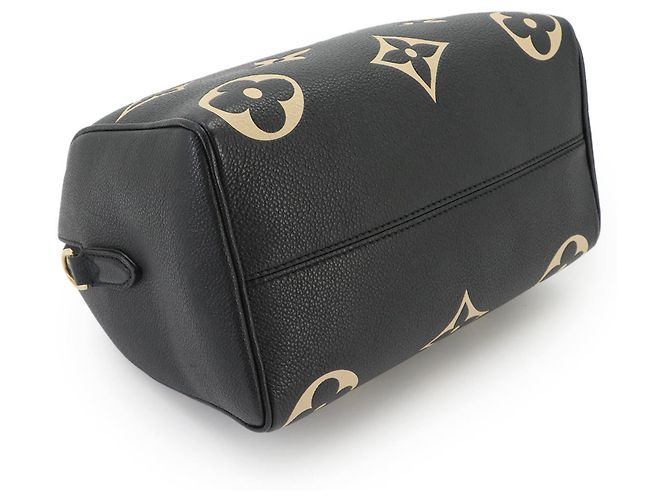 Borsa Louis Vuitton Speedy Bandouliere 25 Nero Multicolore Beige Monogramma - vista 5