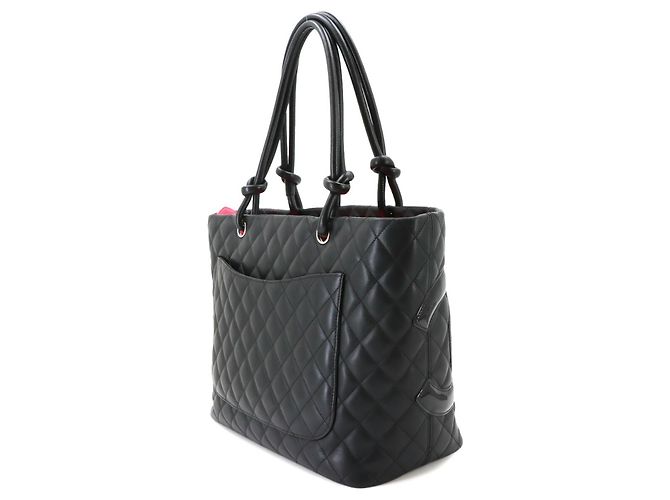 Borsa tote grande Chanel Cambon Line Nero - vista 3