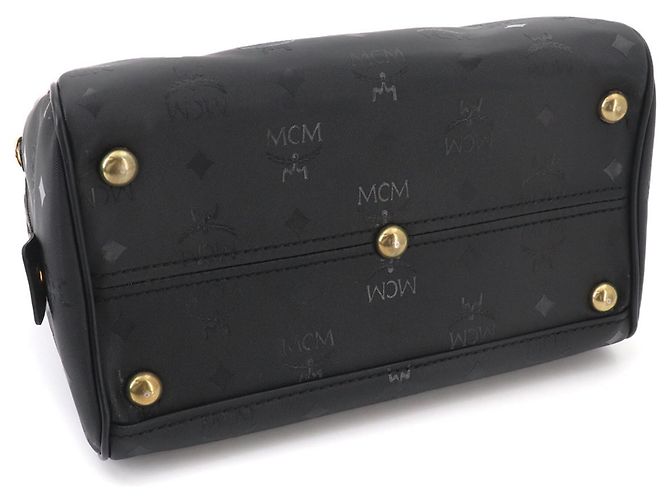 Borsa a tracolla MCM Visetos Glam Mini Boston Nero - vista 5