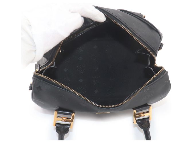 Borsa a tracolla MCM Visetos Glam Mini Boston Nero - vista 7
