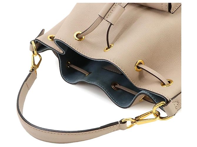 Louis Vuitton Lock Me Bucket Handtasche Grau - Ansicht 5