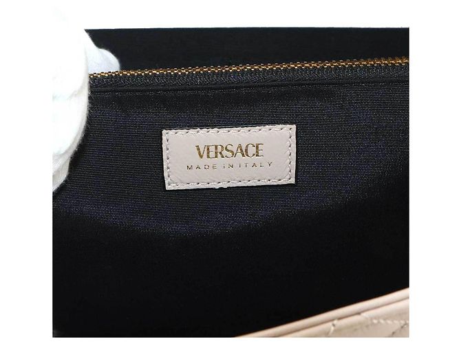 Bolsa de ombro acolchoada Versace Medusa Bege Dourado - vista 9