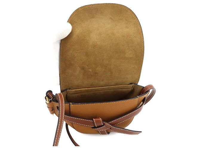 Bolso de hombro Loewe Mini Gate Dual Castaño - vista 6