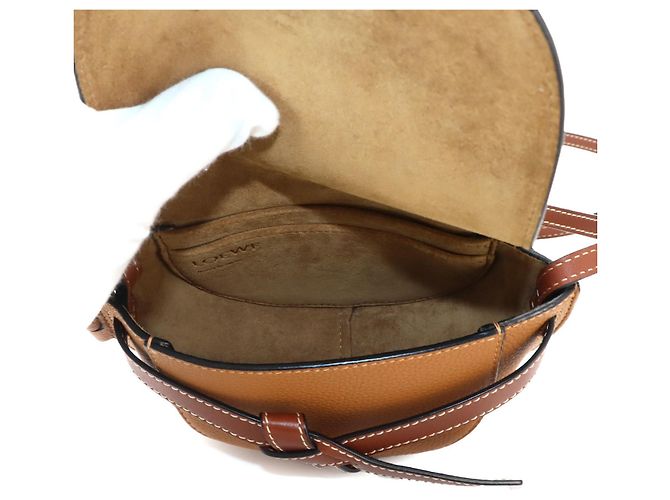 Bolso de hombro Loewe Mini Gate Dual Castaño - vista 7