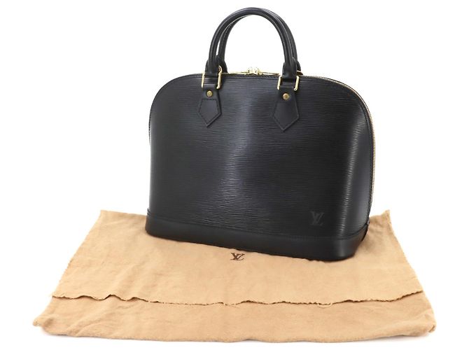 Borsa a mano Louis Vuitton Alma PM in pelle Epi Nero - vista 2