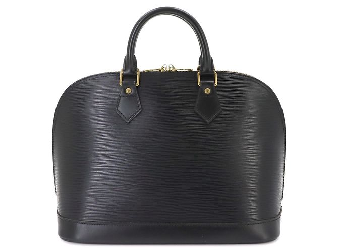 Borsa a mano Louis Vuitton Alma PM in pelle Epi Nero - vista 3