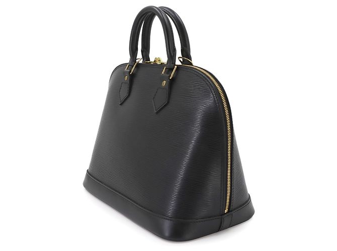 Borsa a mano Louis Vuitton Alma PM in pelle Epi Nero - vista 4