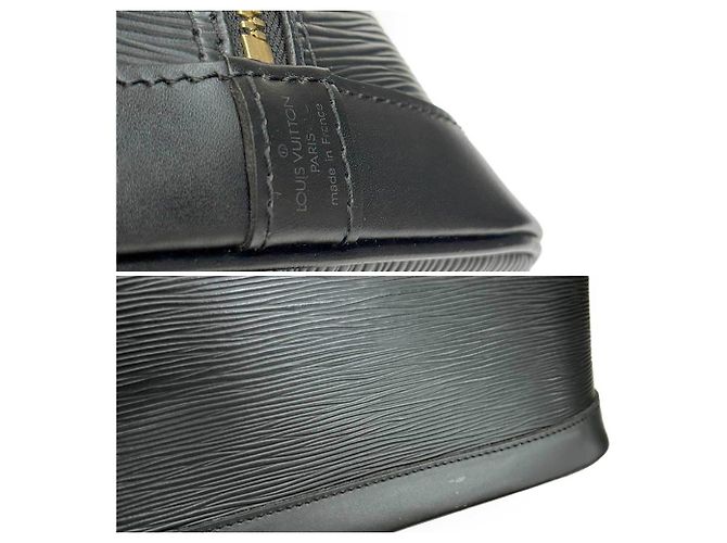 Borsa a mano Louis Vuitton Alma PM in pelle Epi Nero - vista 9
