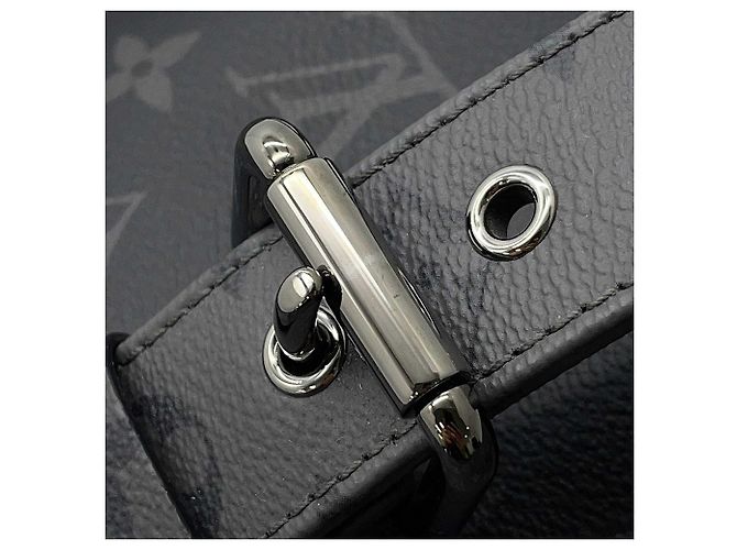 Louis Vuitton Black Monogram Eclipse Cabas Zippe GM Nero - vista 7