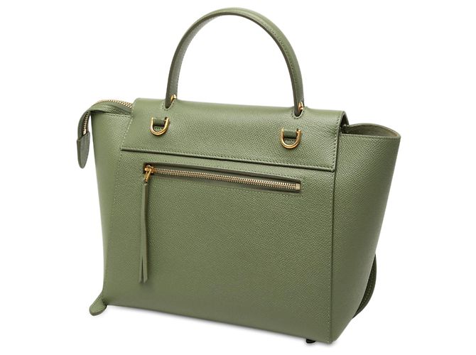 Belt Bag Céline Bolso cinturón Celine de piel de ternera micrograneada verde Verde oliva - vista 2