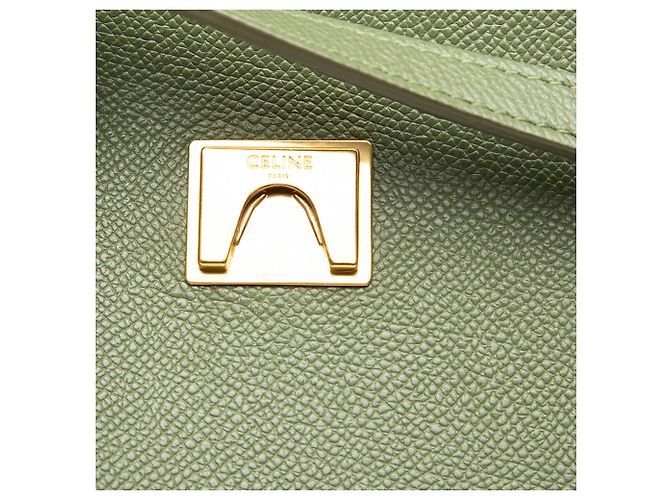 Belt Bag Céline Bolso cinturón Celine de piel de ternera micrograneada verde Verde oliva - vista 5