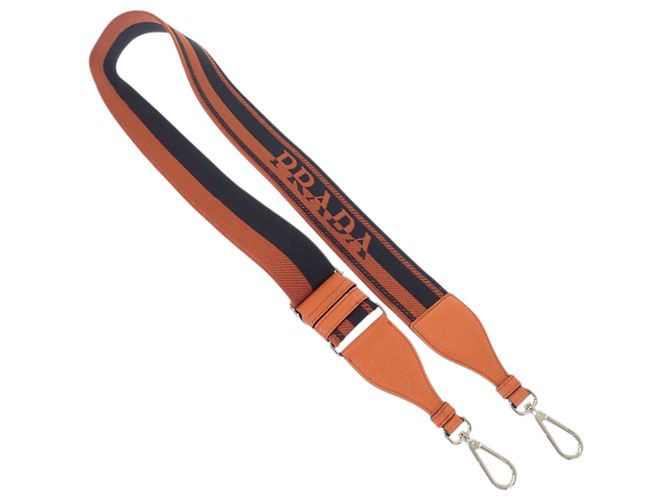 Prada Orange Vitello Daino Soft Crossbody Arancione - vista 15