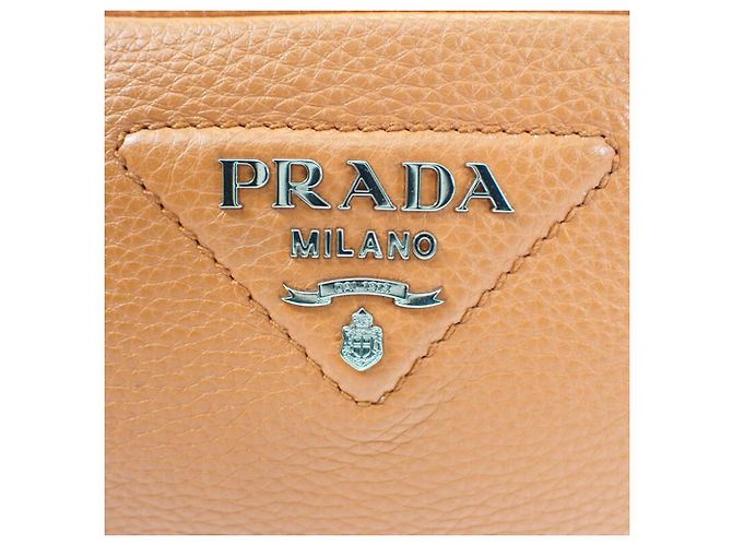 Prada Orange Vitello Daino Soft Crossbody Arancione - vista 6