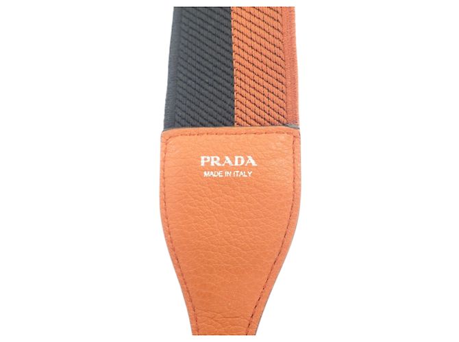 Prada Orange Vitello Daino Soft Crossbody Arancione - vista 7