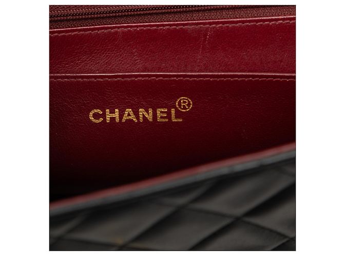 Chanel Black Maxi XL Classic Lambskin Single Flap Nero - vista 5