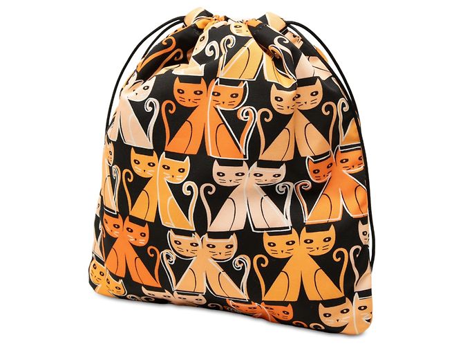 Miu Miu Nylon-Beuteltasche in Schwarz mit Katzenprint - Ansicht 2