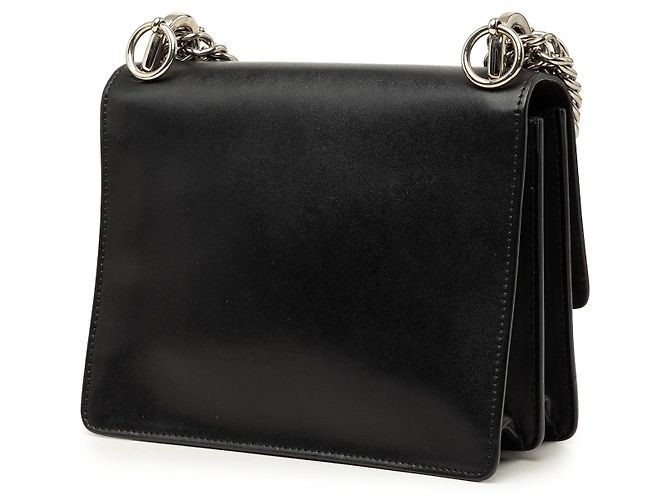Fendi Black Small Leather Kan I Crossbody Nero - vista 2