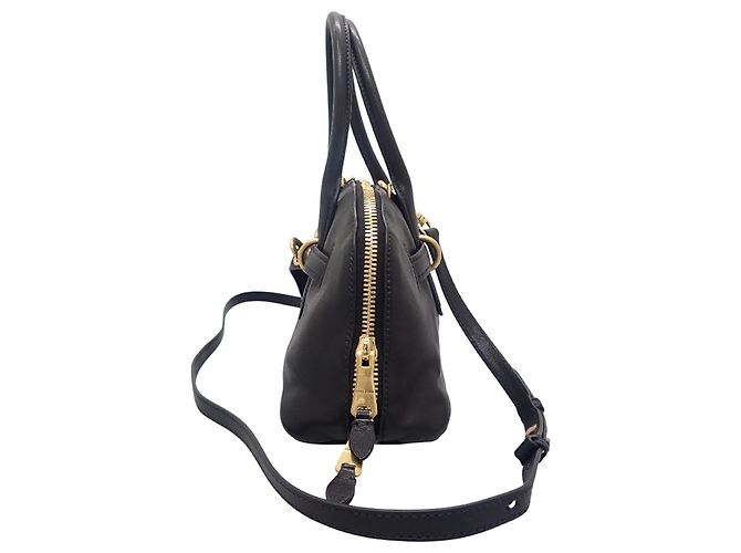 Borsa Satchel Miu Miu Aventure Piccola in Nappa Nera Nero - vista 13