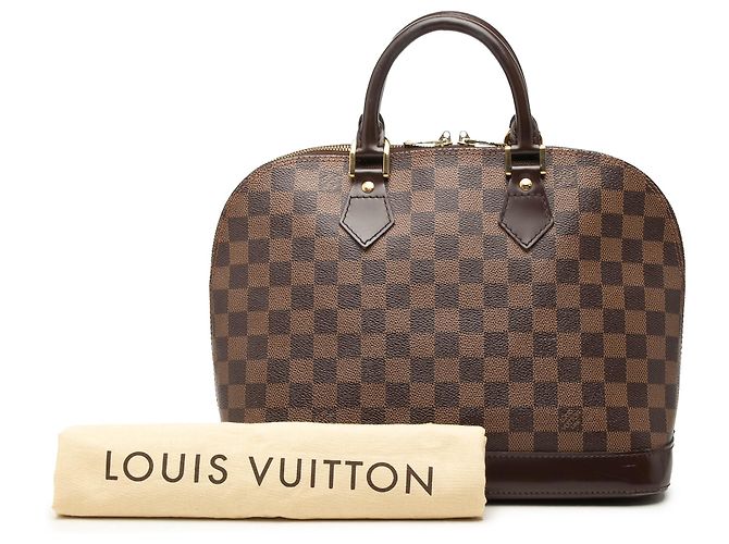 Louis Vuitton Brown Damier Ebene Alma PM Marrone - vista 8