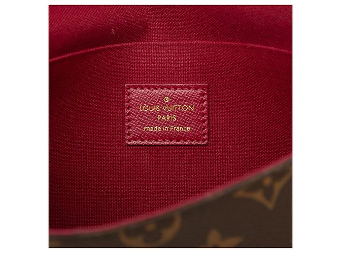 Pochette Félicie Louis Vuitton Brown Monogram Pochette Felicie Marrone - vista 5
