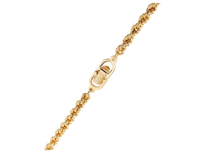 Autre Marque Collana a catena a corda Dior Gold placcata oro CD Station D'oro - vista 3