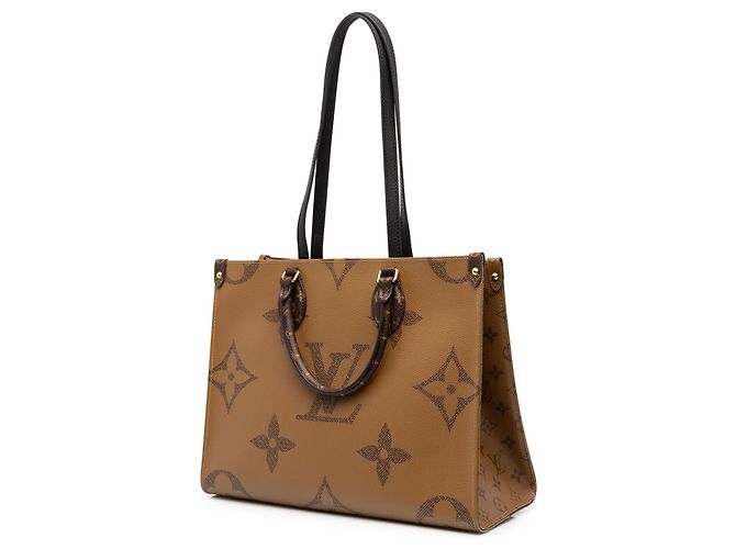 Louis Vuitton Brown Monogram Reverse Giant OnTheGo MM Marrone - vista 2